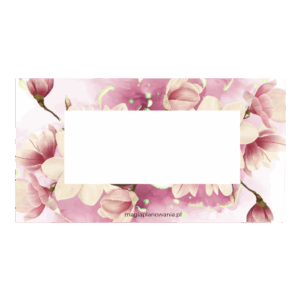 Karta kategorii wydatków "in blanco" - różowa magnolia do organizera A6